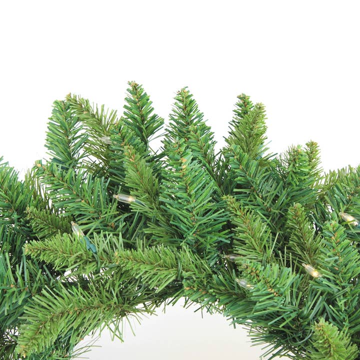 Perfect Holiday - Wholesale Wreath - 24" Prelit Tapered Salem Pine Wreath Battery Operated Lights