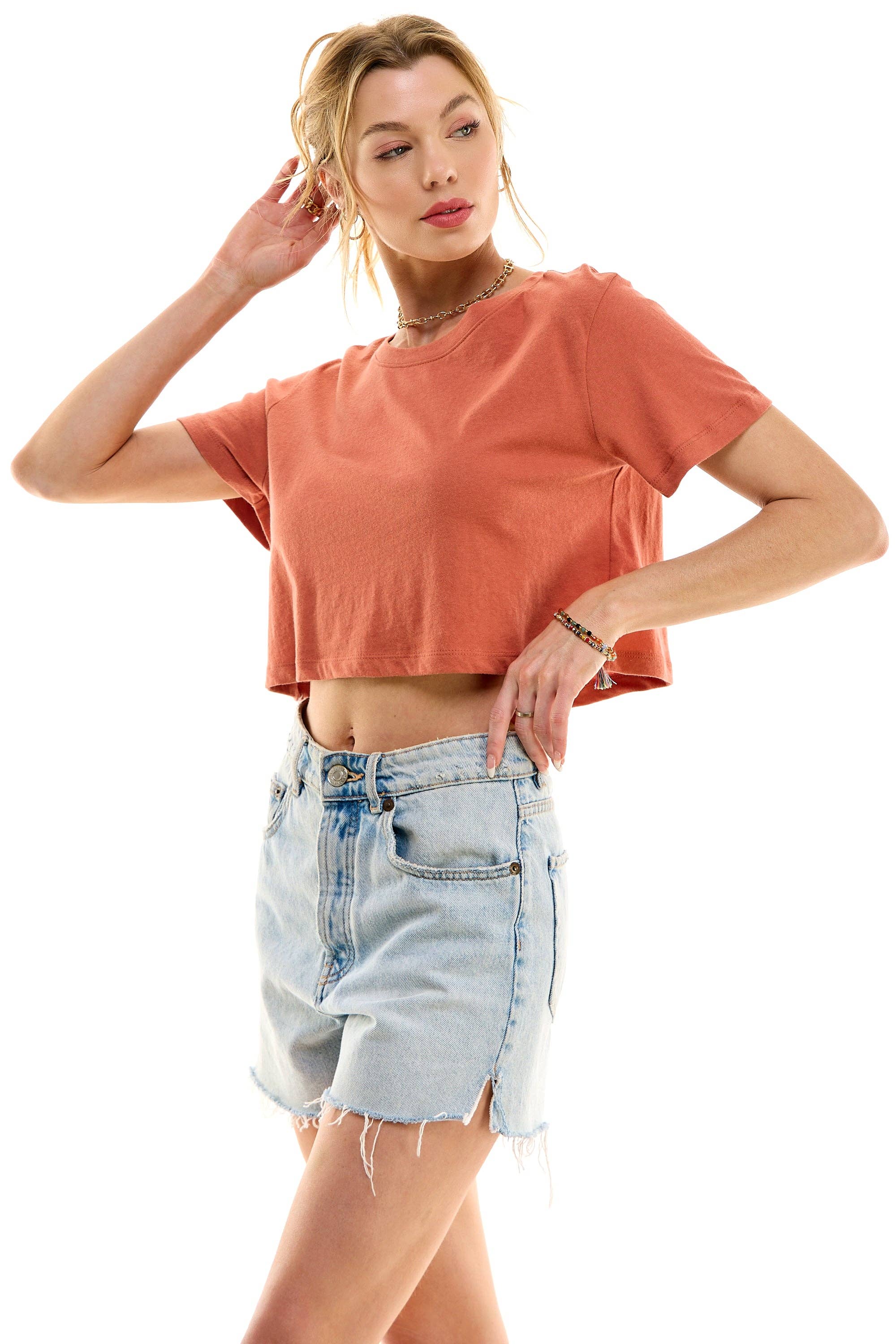 LOVING PEOPLE - Wholesale T-Shirt - Women's - Premium Cotton Crop Tees118