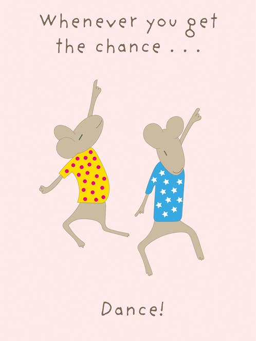 Sjovt lykønskningskort - Dans! for engroshandel hos Comedy Card Company