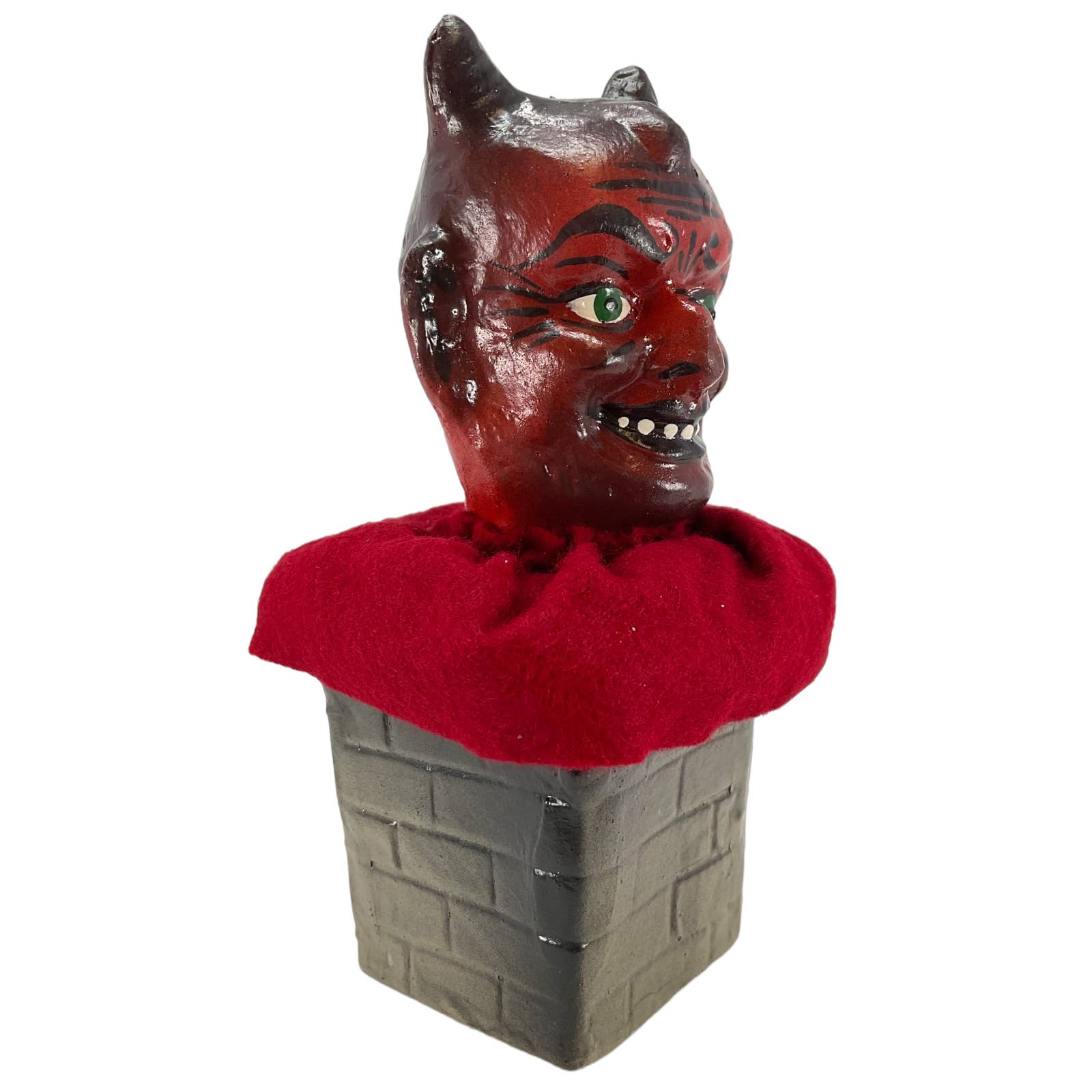 Pinnacle Peak Trading - Wholesale Decorative Figurine - Ino Schaller Devil Head on Chimney Halloween Paper Mache3