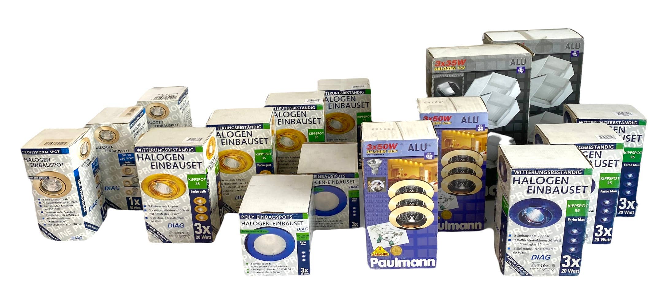 Salzmann Restwaren GmbH – wholesale Light bulb/puck – Paulmann, DIAG, etc. Halogen Recessed Light Sets2