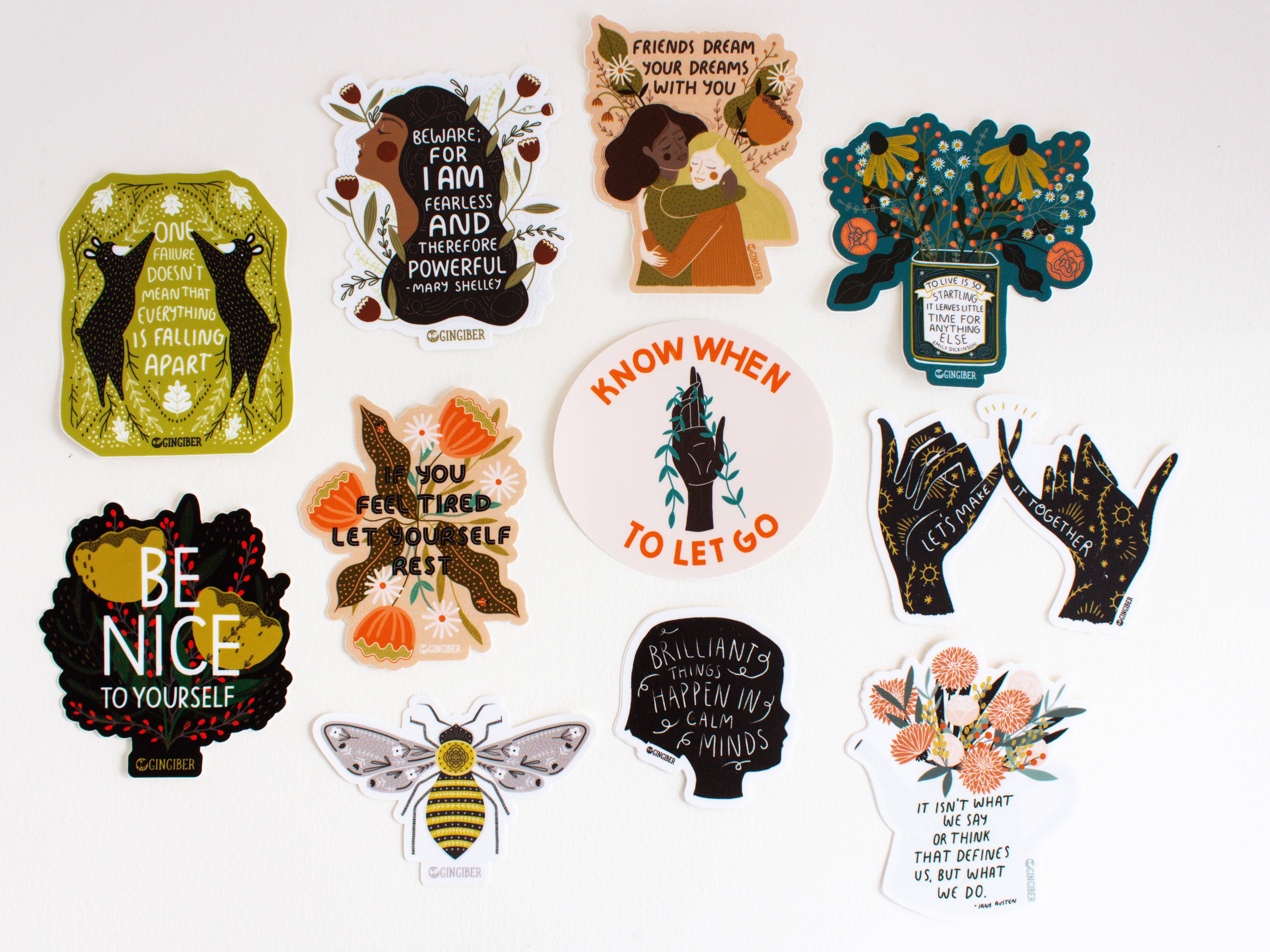 Gingiber - Wholesale Sticker - Bumble Bee Sticker - Die-Cut, Pollinators6