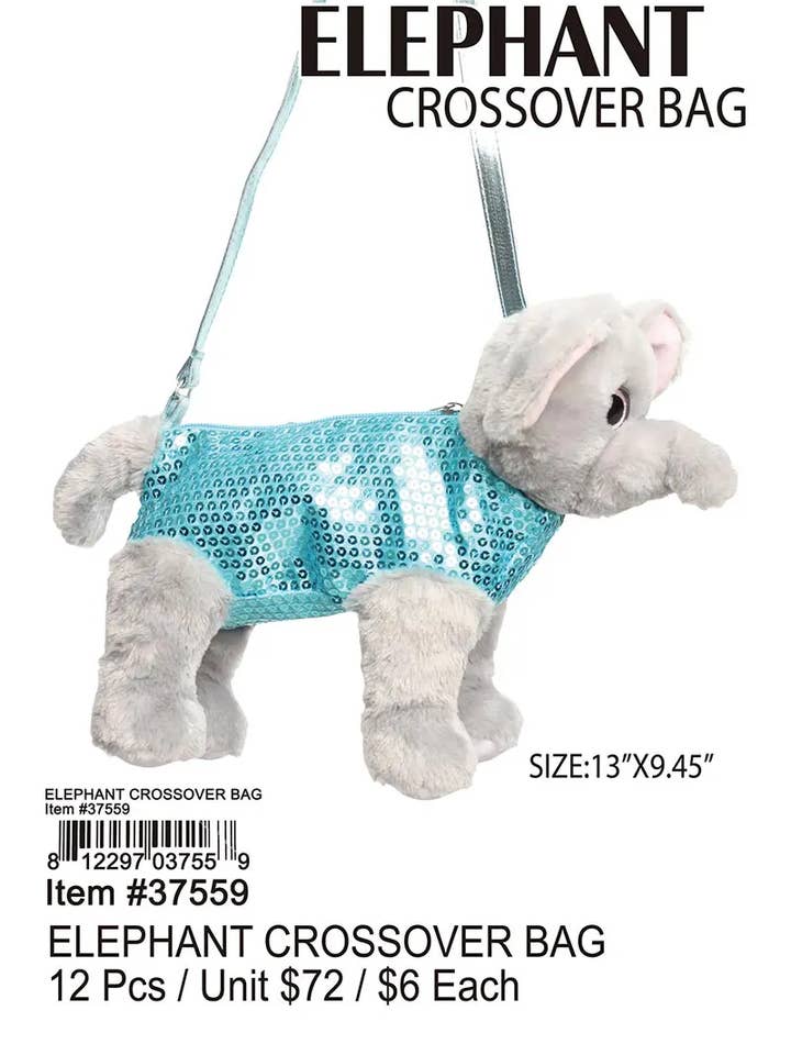 Elephant Crossover Bag . for wholesale by Puka Creations