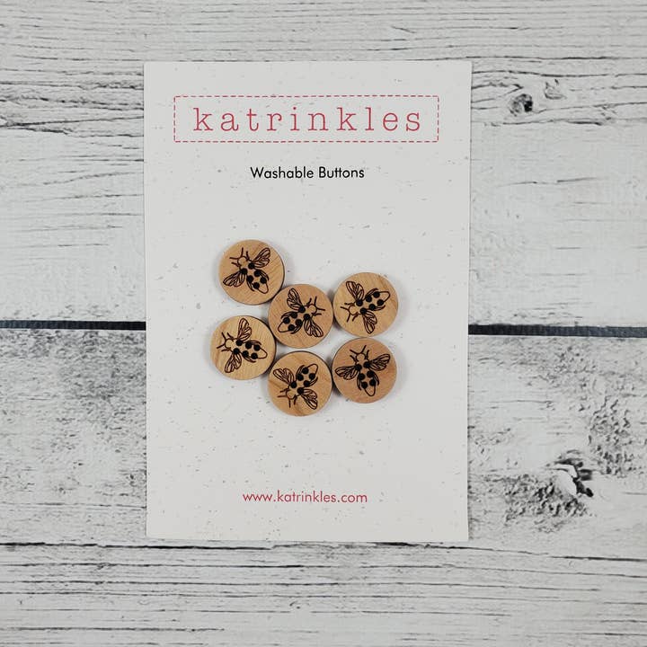 Katrinkles - Wholesale Sewing Button/Snap - Honey Bee Stitchable Buttons7