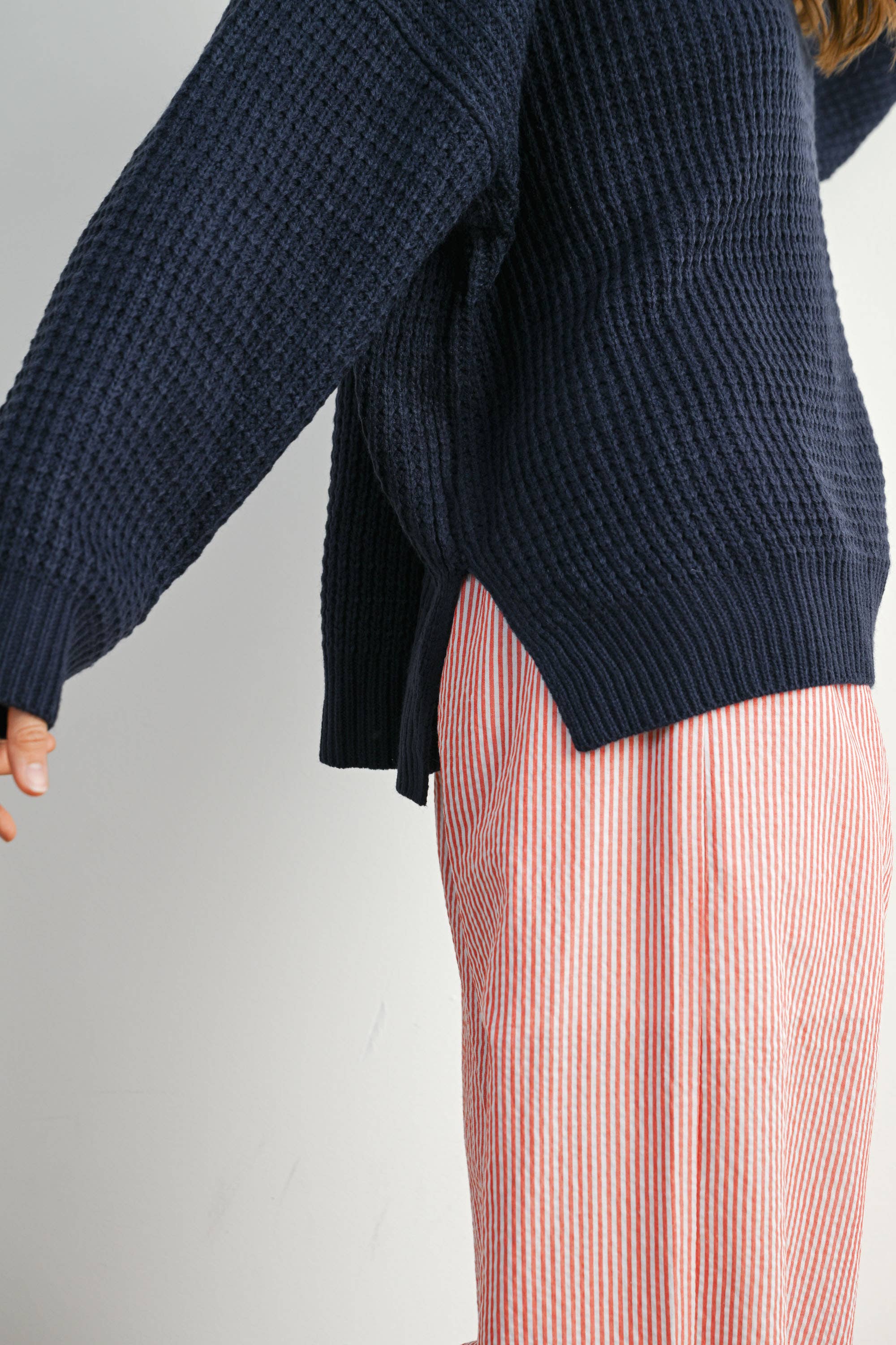 BUTTERMELON - Wholesale Knit Sweater - Women's - Round-Neck Classic Long Sleeve Top - BMW778253