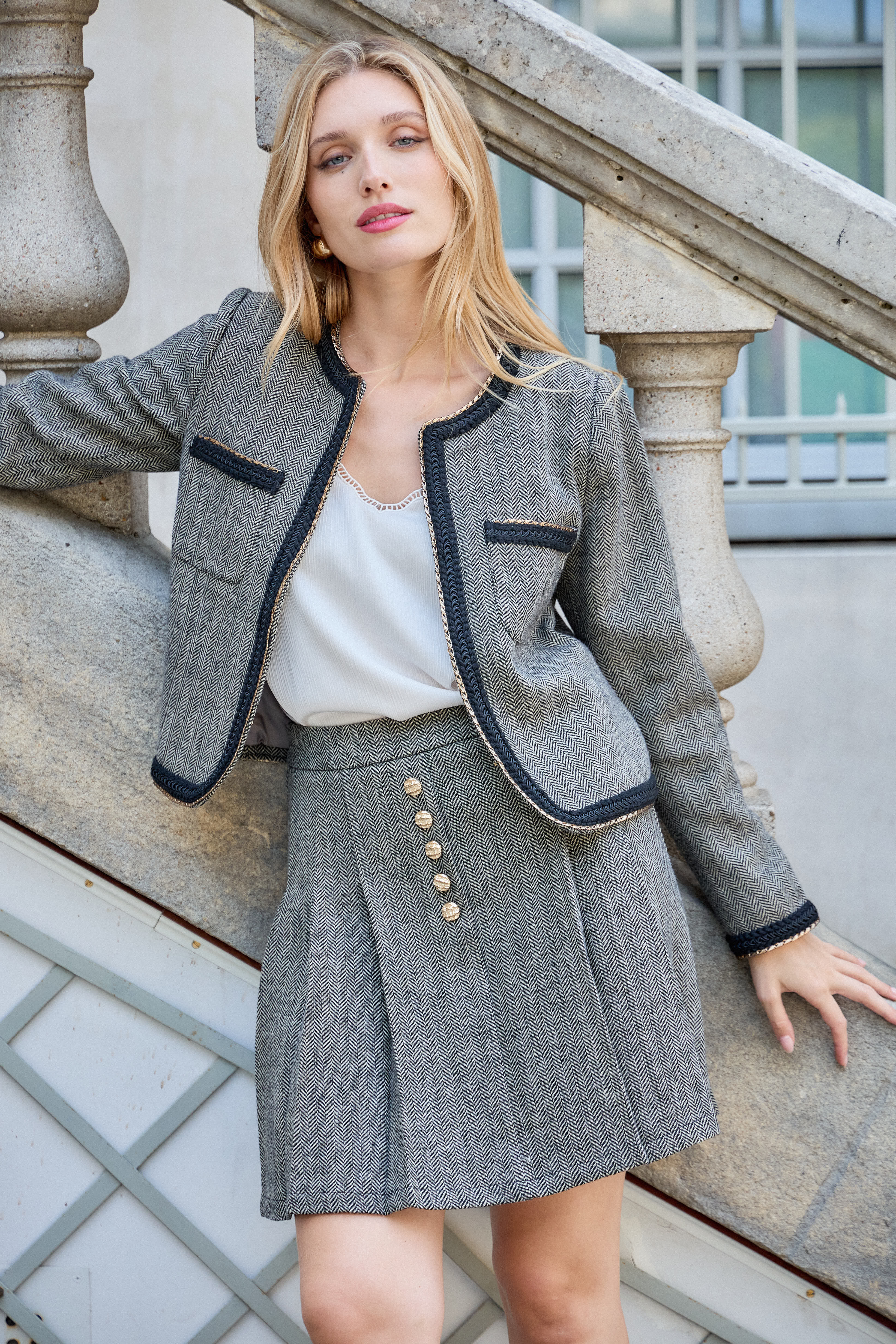 LULUMARY - Venta al por mayor Falda - Mujer - Falda de tweed SK8591