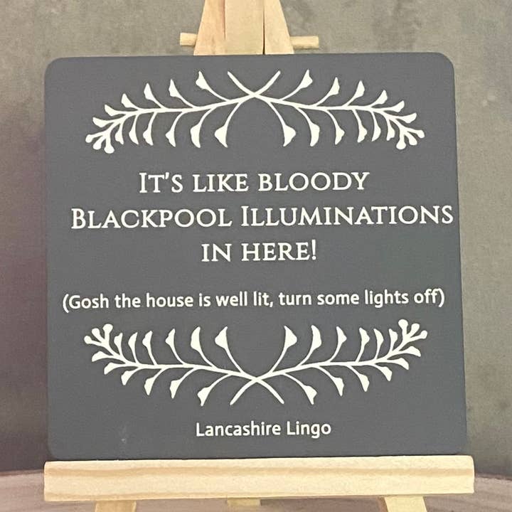 Drinks Coaster By Erin Lancashire Lingo - Blackpool... for wholesale by By Erin Cards and Gifts Ltd