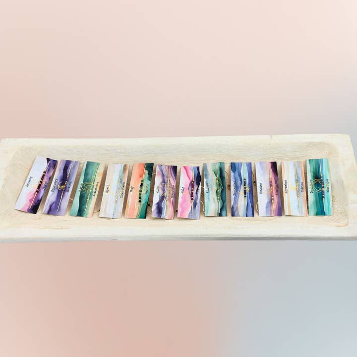 Picki Nicki - Vendita all'ingrosso Parure di gioielli - Braccialetto Birthstone, set di pietre preziose su carte19