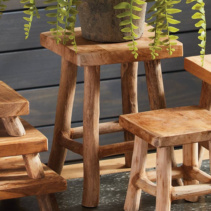 Napa Home & Garden - Wholesale Plant Pot Stand - Ewan Teak Stand Large