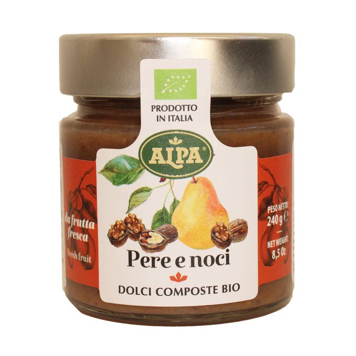 Alpa - Vente Confiture/gelée - Compotes bio sucrées de poires et de noix0