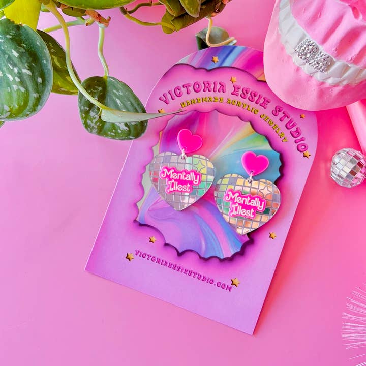 Victoria Essie Studio - Wholesale Dangle Earrings - Mentally Illest Disco Earrings0