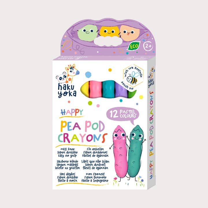 Happy Distribution - Wholesale Crayons – Child & baby - Haku Yoka Happy Pea Pod Crayons