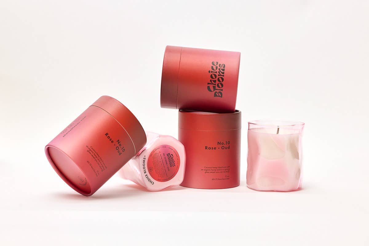 Choice Blooms - Wholesale Jar/Filled Candle - 12oz. No.10 Rose + Oud Candle1