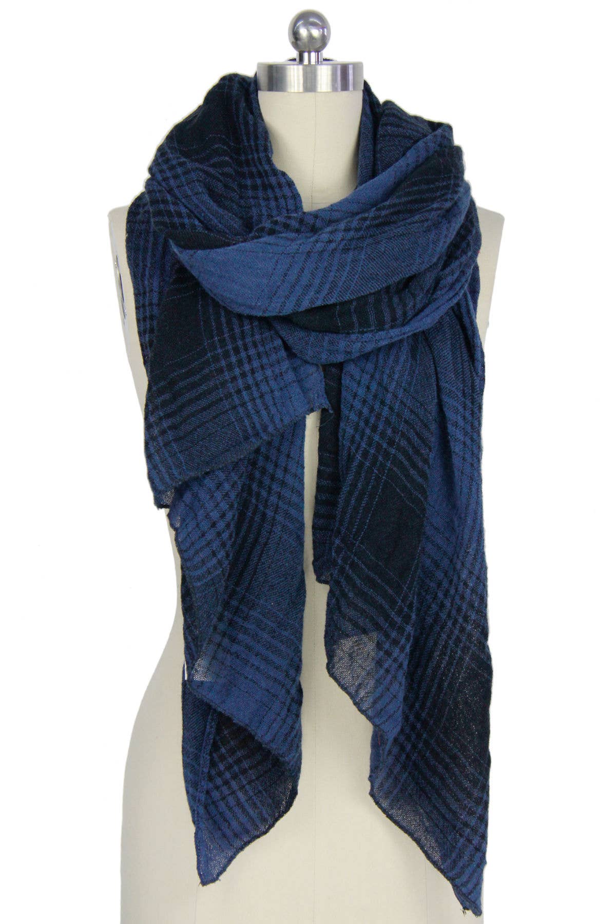 Veroma Gifts - Wholesale Scarf - Women's - Two Toned Faded Plaid Scarf13
