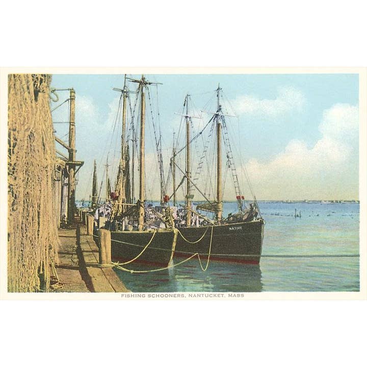 Found Image Press - Wholesale Magnet - Magnet NT-06 Fishing Schooners, Nantucket, Massachusetts