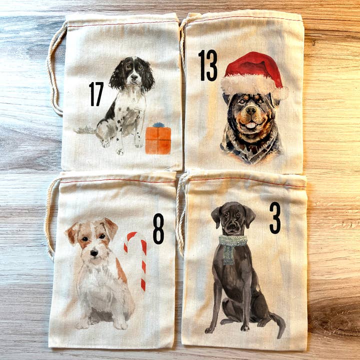 Kport Gift Company - Wholesale Advent Calendar - Dogs Christmas Advent Calendar Bags