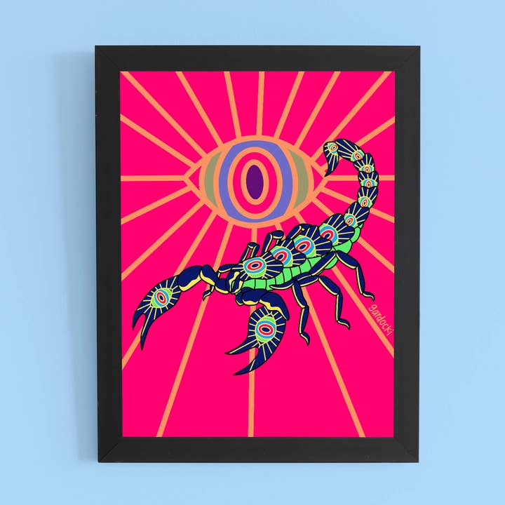 Omnipotent Emperor Art Print, Scorpion, Eye for wholesale by Brianna Gardocki Art