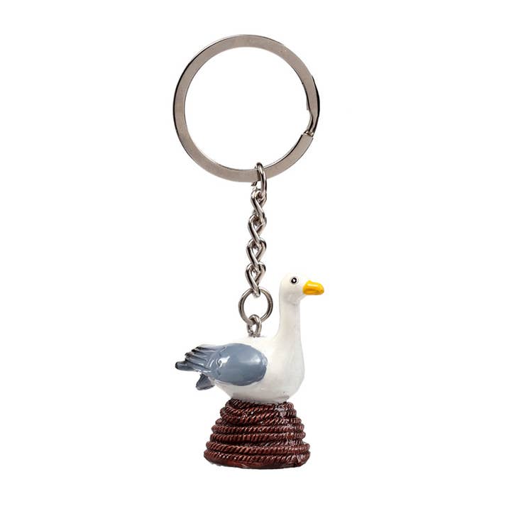 Puckator Ltd – wholesale Keychain – Unisex – Seagull Buoy Seagull on Rope Keyring