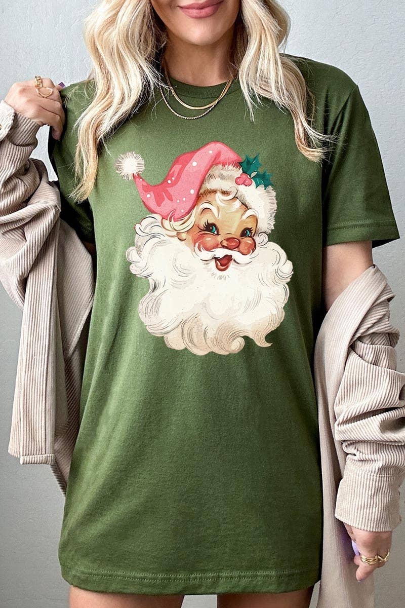 COLORBEAR – wholesale Grafisk T-shirt - Unisex – Retro Rosa Jultomtegrafisk T-shirt12