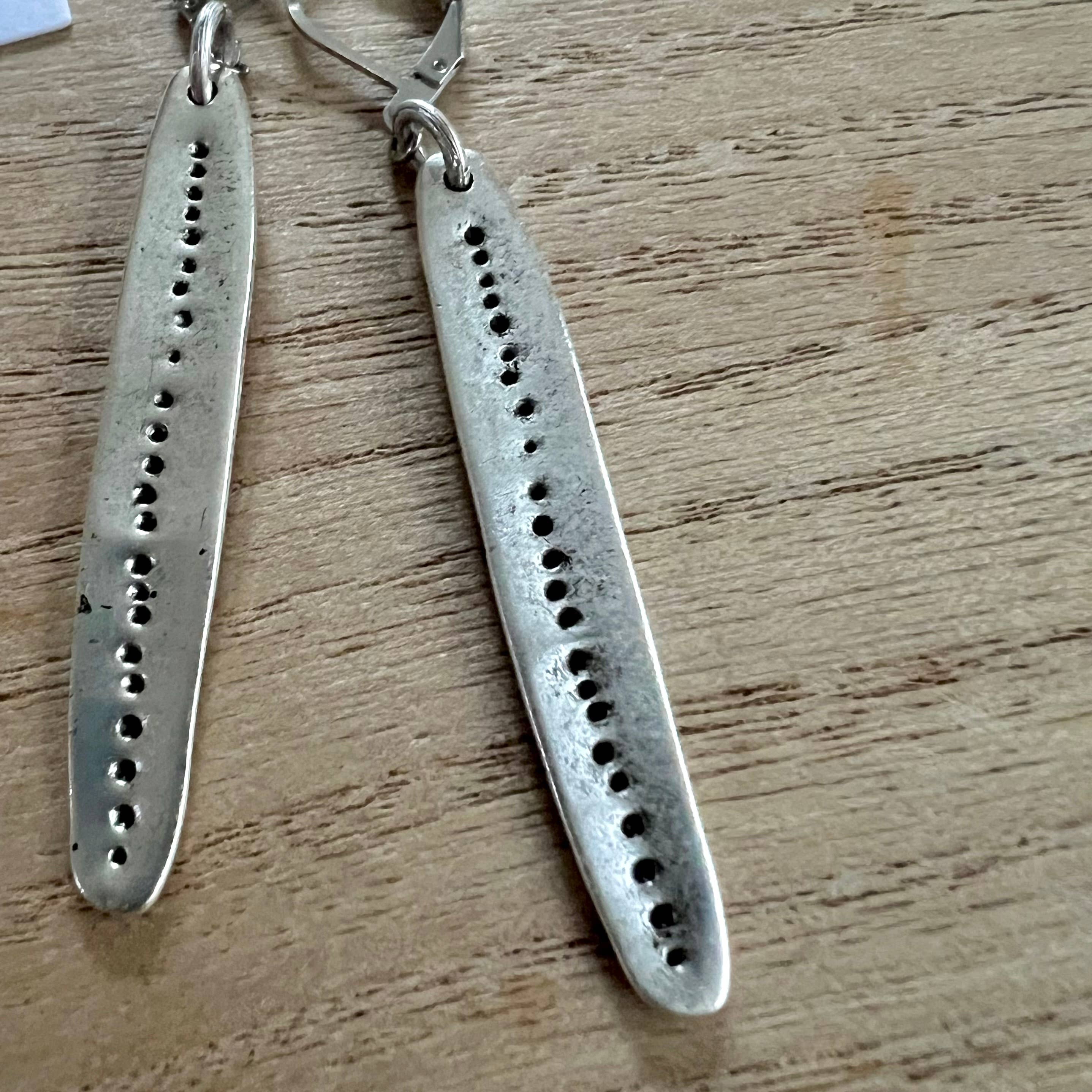 Nellie Pratt Artisan Jewelry - Wholesale Dangle Earrings - Crush silver dangle statement earrings2