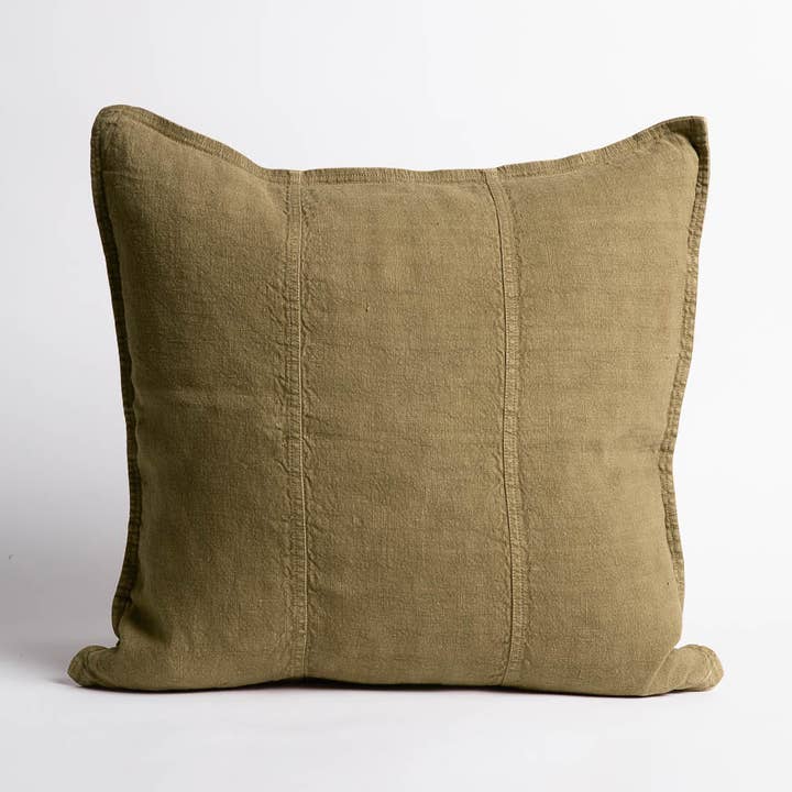 Luca Linen Cushion Cover - Olive for wholesale on Faire0