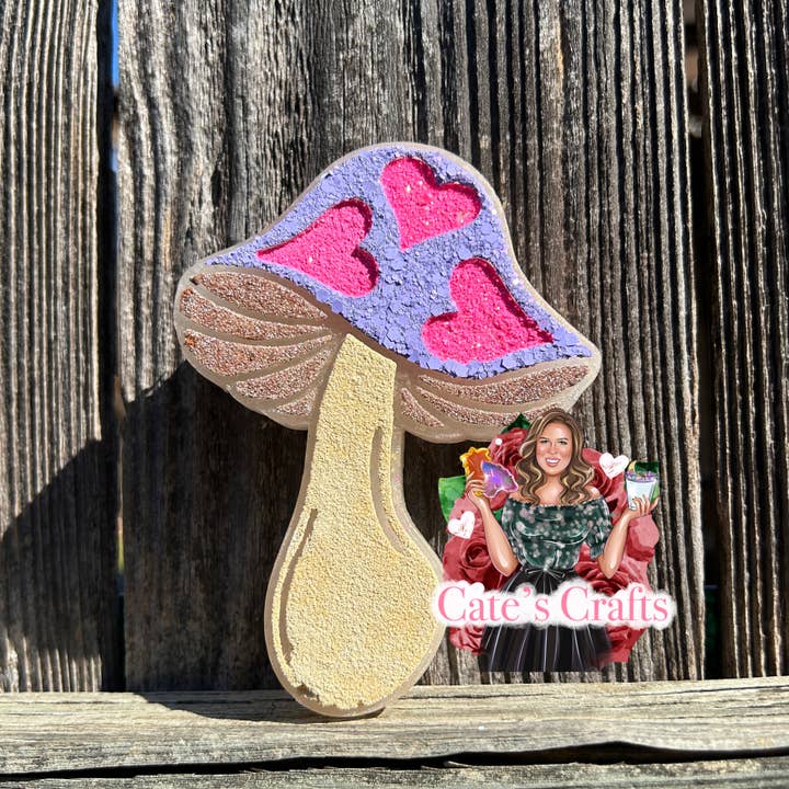 Heart Mushroom Air Freshener for wholesale by Cate’s Crafts