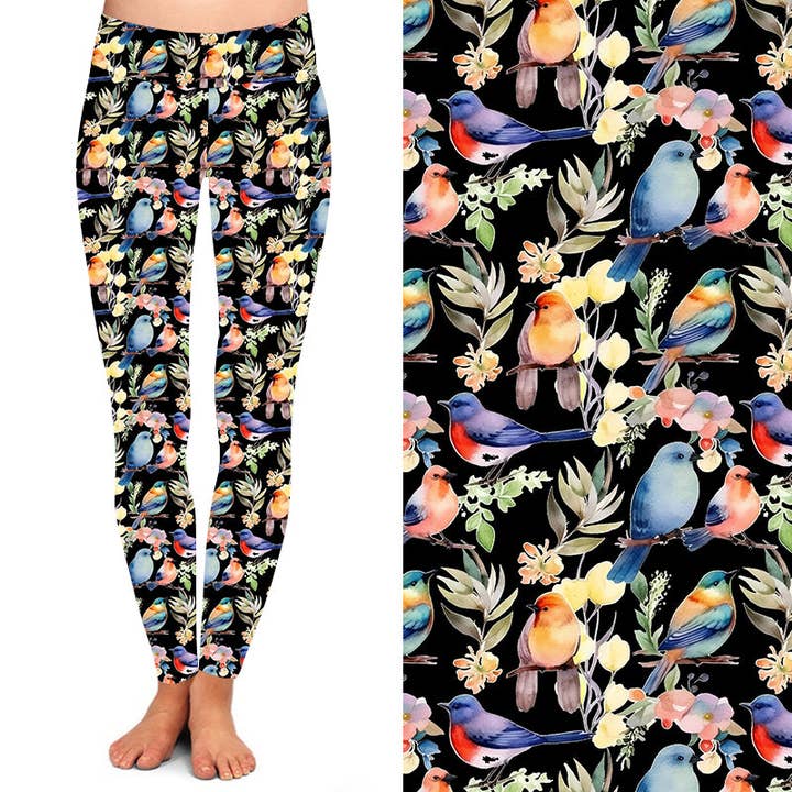 Natopia - Wholesale Fashion Leggings - Women's - Watercolour Wings Deluxe Leggings3