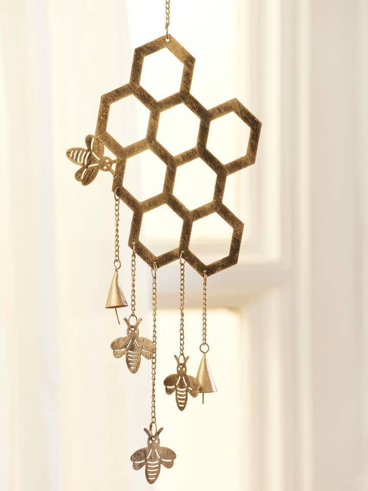 Hexágono Favo de Mel Abelha Sino de Vento de Ferro por atacado de Namaste