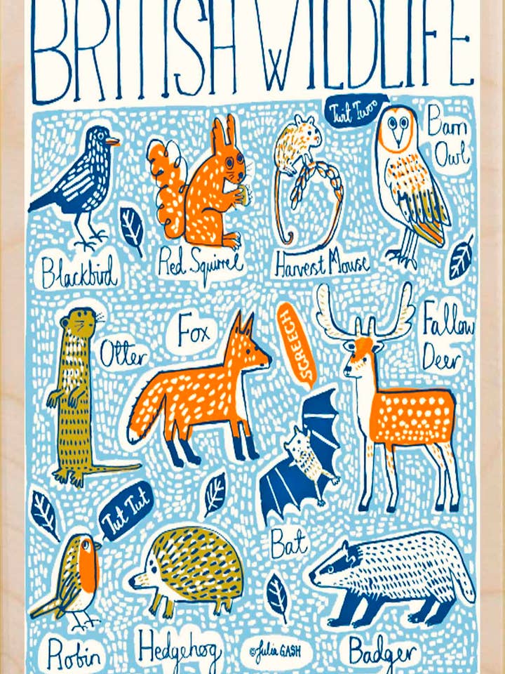 British Wildlife - Eco-friendly cards & magnets for wholesale by THE WOODEN POSTCARD COMPANY