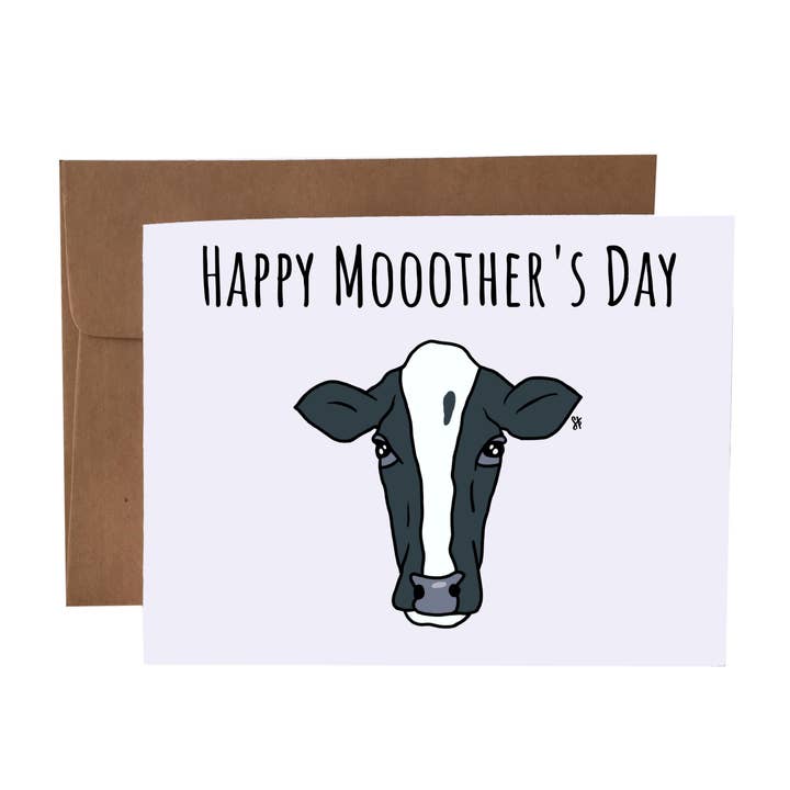 Happy Moomother's Day | Cow Pun Moederdag wenskaart voor wholesale door SKP ink