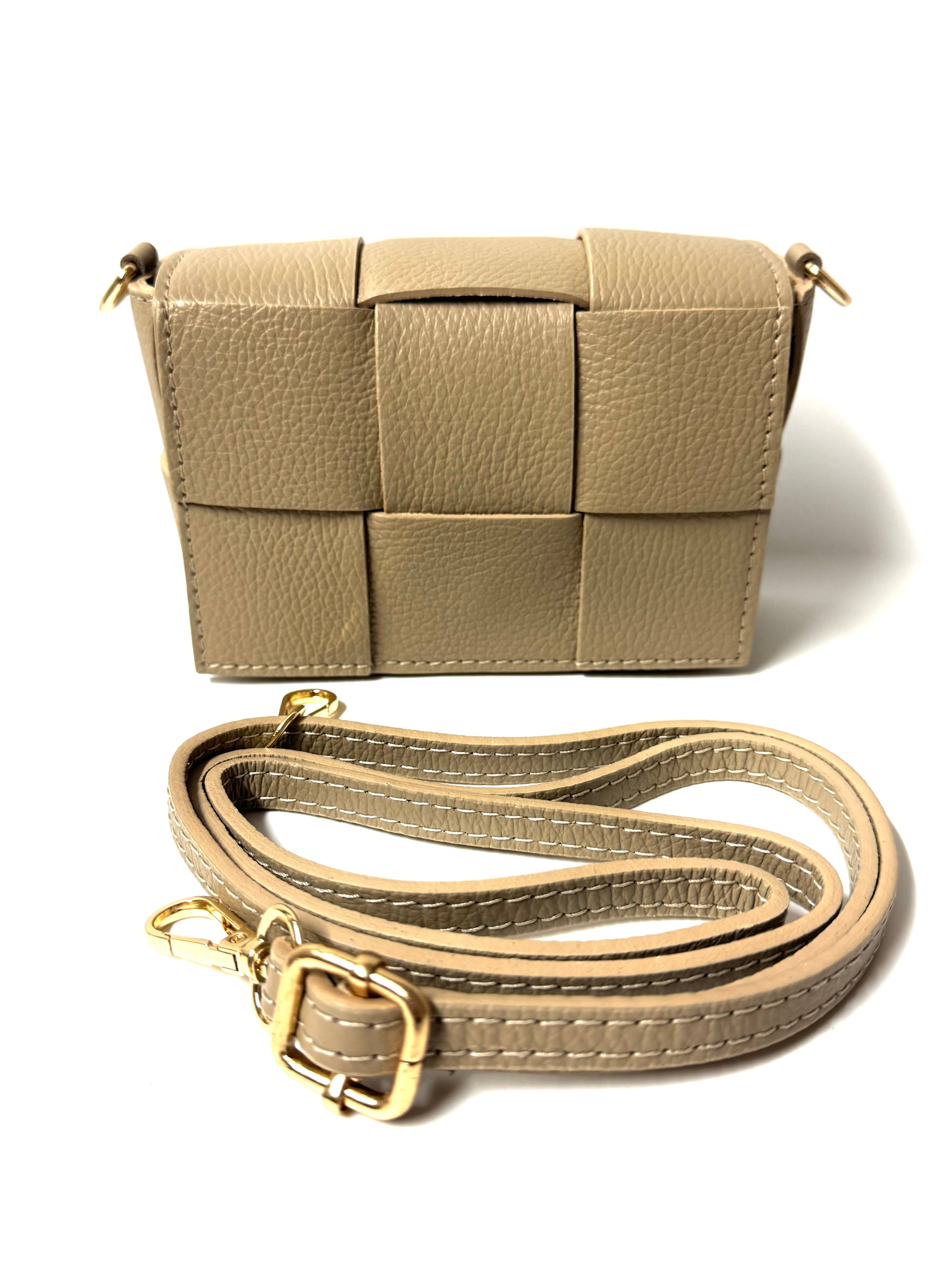 Cassette Barcelona - Wholesale Crossbody Bag - Women's - Cassette - Neddie Leather Crossbody & Waistbag Taupe1