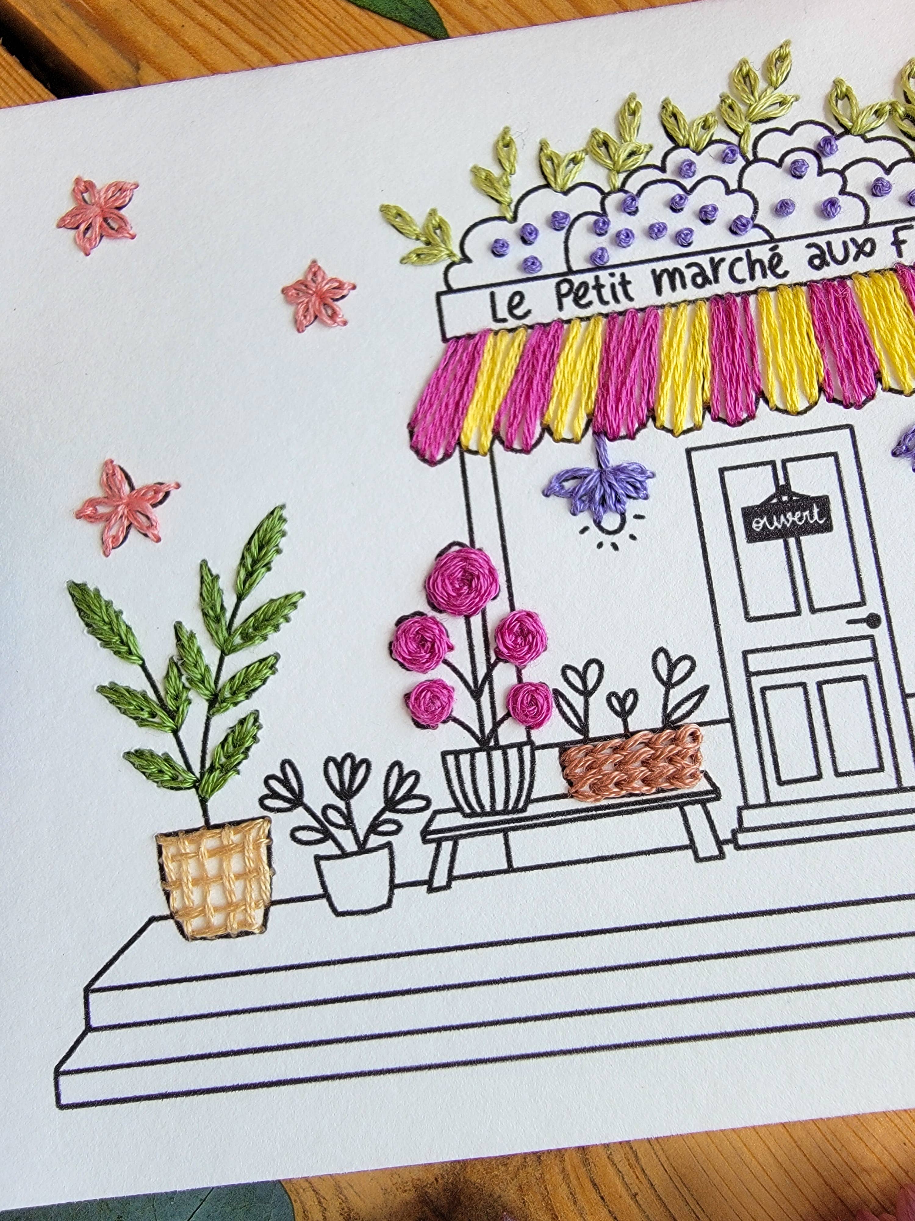 Maison Camomille - Wholesale Embroidery/Cross Stitch Supplies - Embroidery Card – The Little Flower Market2