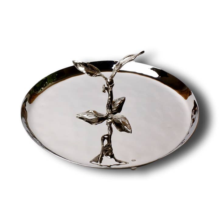 Carmel Ceramica - Wholesale Decorative Tray - Oliveira Stainless Steel Tidbit Tray0