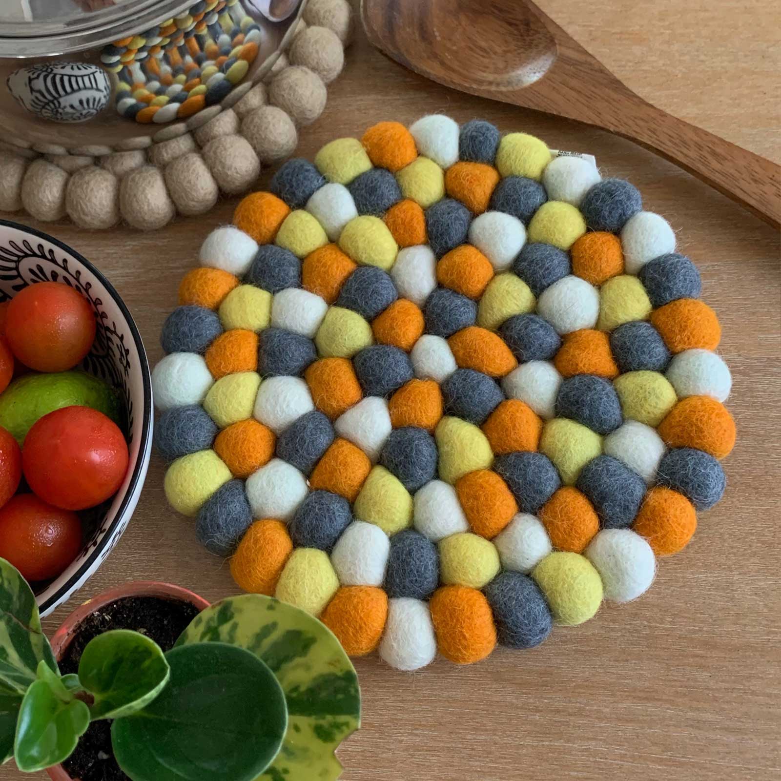 Hamro Village - Wholesale Trivet - Felt Ball Trivet6
