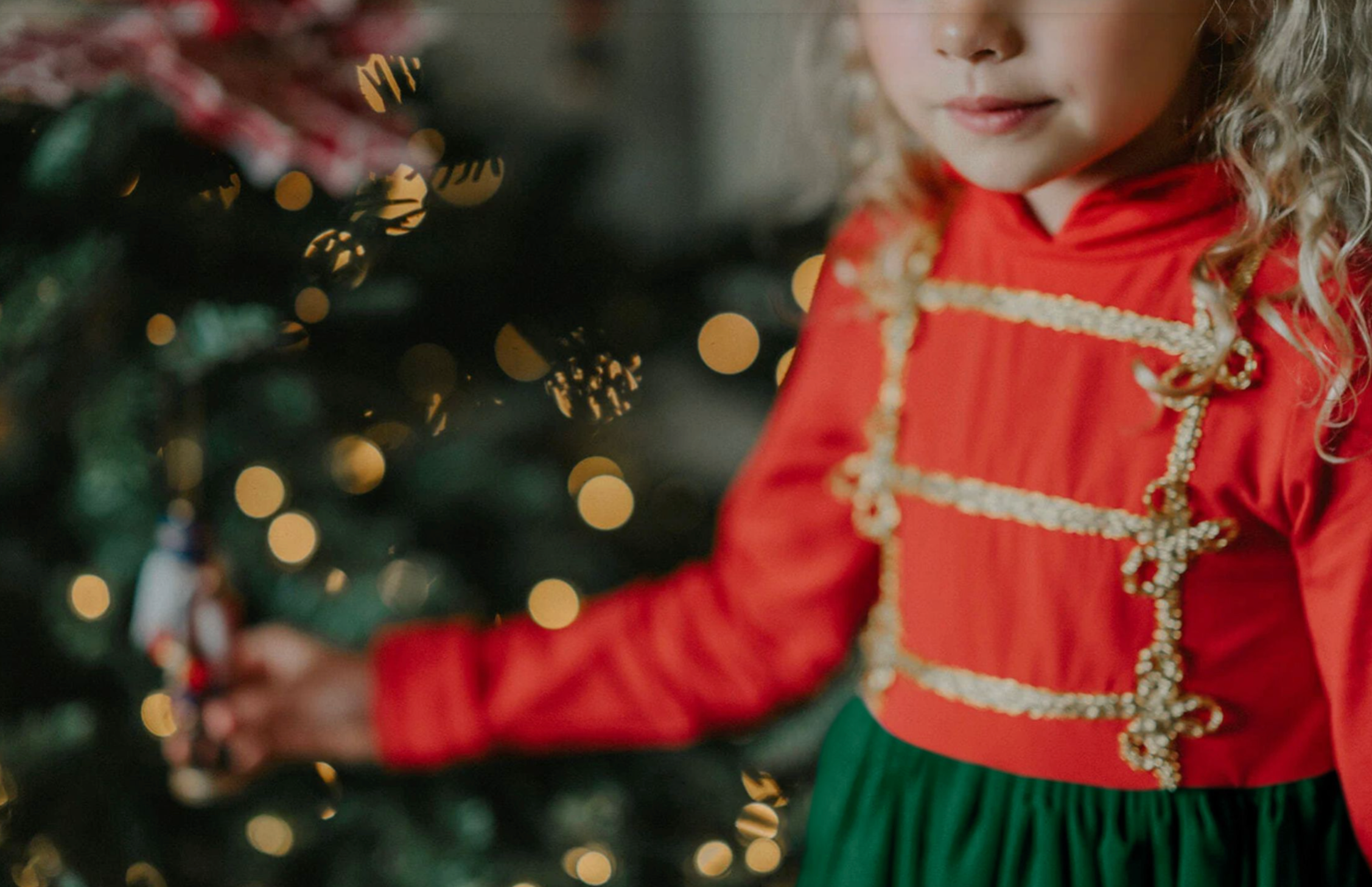 Only Little Once - Vendita all'ingrosso Vestito - Bambini - Vestito a Ruota Soldatino Cremisi e Sempreverde3