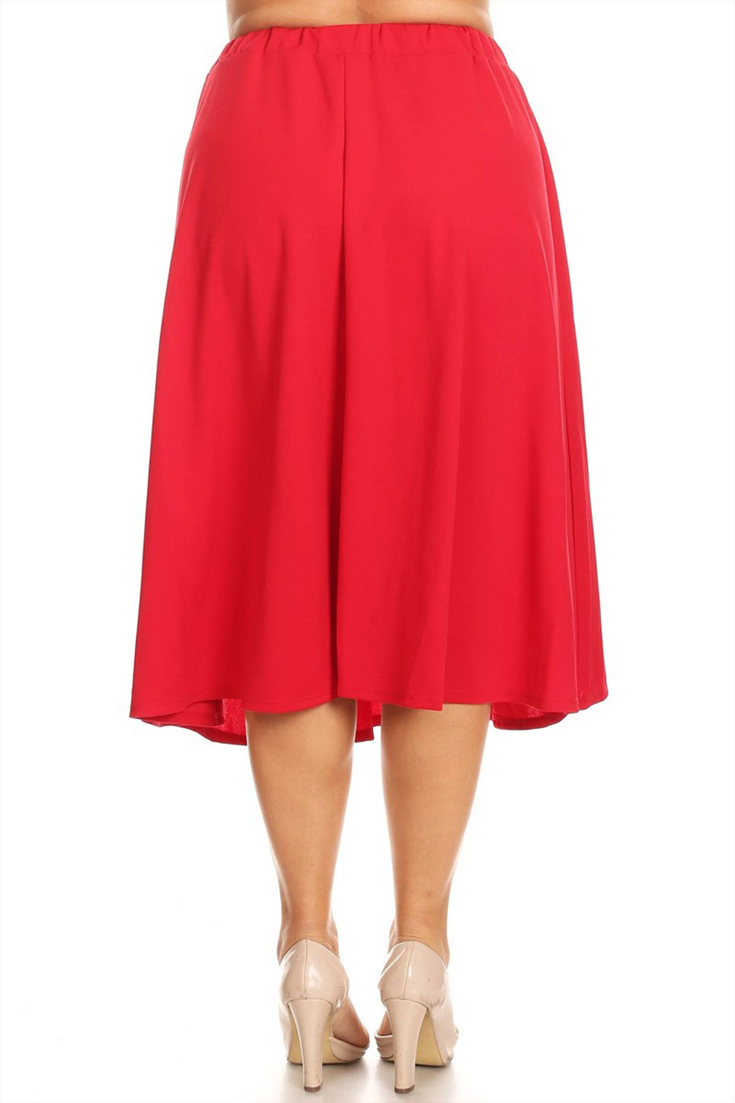 MOA COLLECTION - Vente Jupe – femme - Jupe mi-longue taille trapèze taille haute pour femmes34