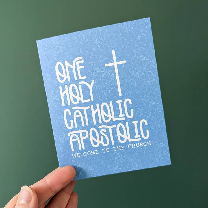 Four Marks Catholic - Christian Initiation Card for wholesale by Real Happy Designs