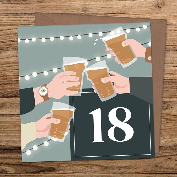 18 Age Male Birthday card for wholesale by Max Rocks