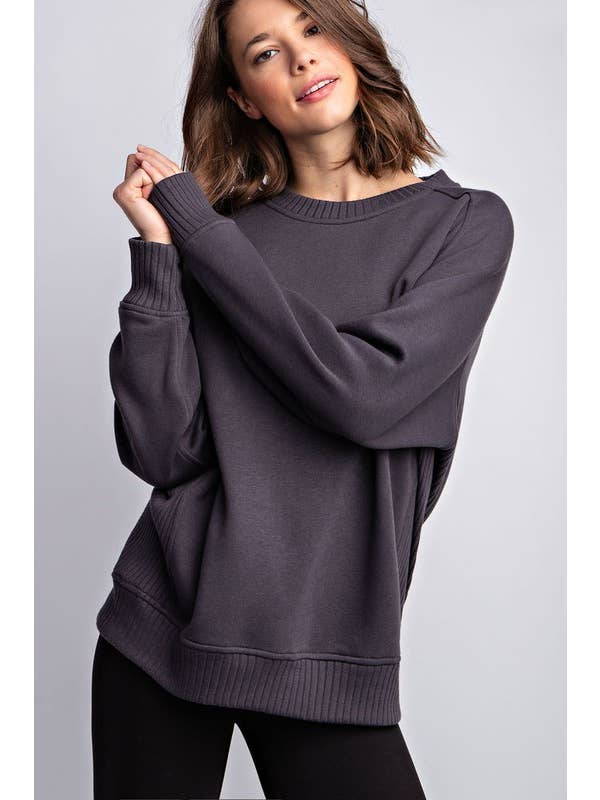 Sunday Morning – Sweatshirt - Mulher por atacado – T9797PL37 Plus Size Gola redonda Sweatshirt Francesa Terry6