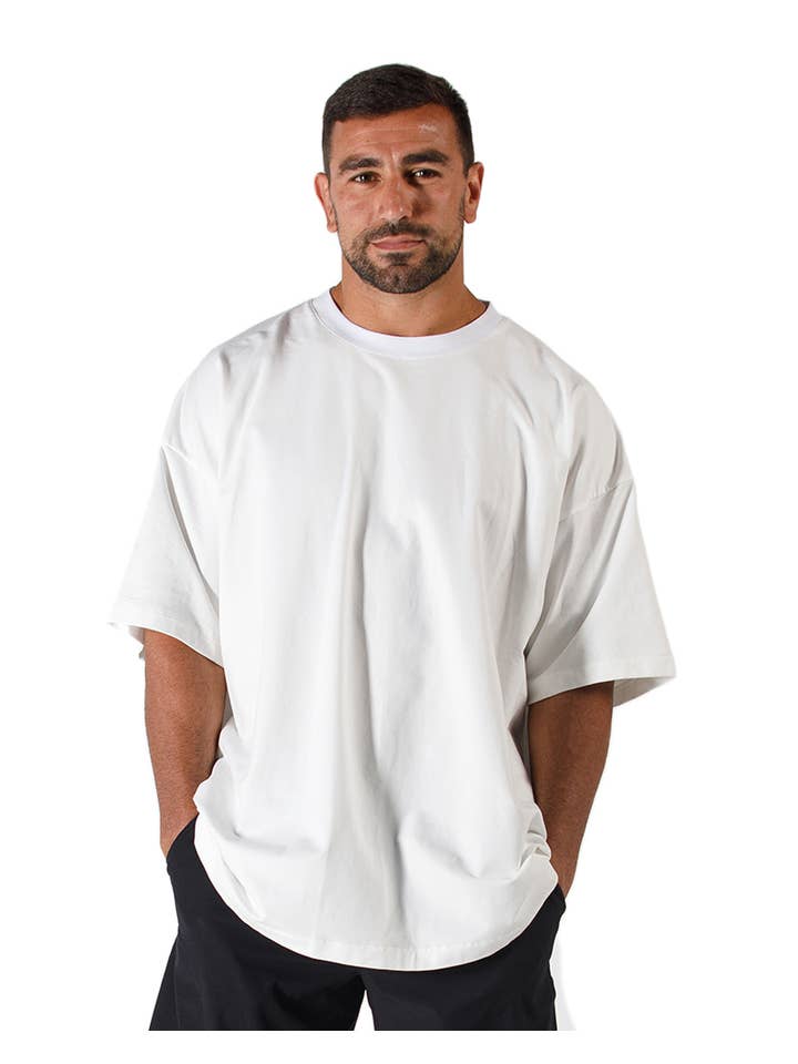 Active Basics - Wholesale T-Shirt - Men's - Unisex Luxe Oversized Tee Arctic