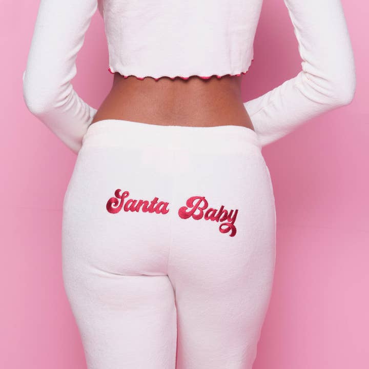 Santa Baby PJ Pant In Cream and other Purchase Wholesale family christmas pjs. Free Returns & Net 60 Terms on Faire trending on Faire.