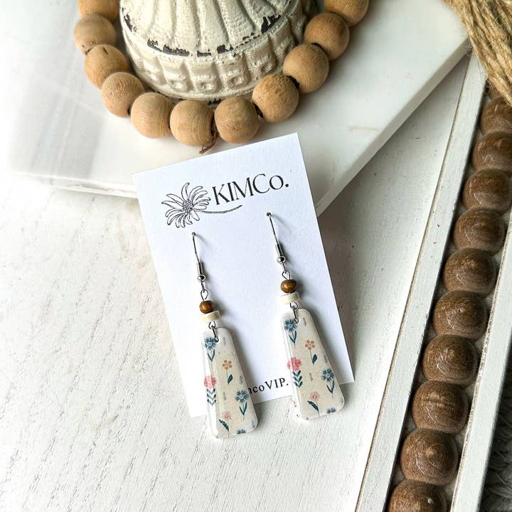 KIMCo. - Wholesale Dangle Earrings - Polymer Clay Earrings - Everyday - Mini Flowers