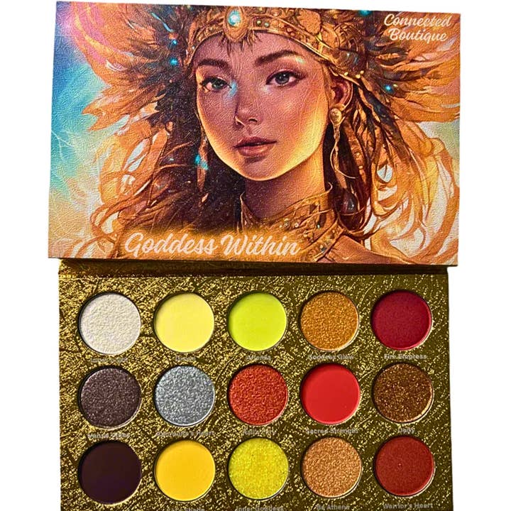 Connected Boutique - Wholesale Eyeshadow Palette - Goddess Within 15‑Shade Eyeshadow Palette – Bold Mattes & Luminous Shimmers4
