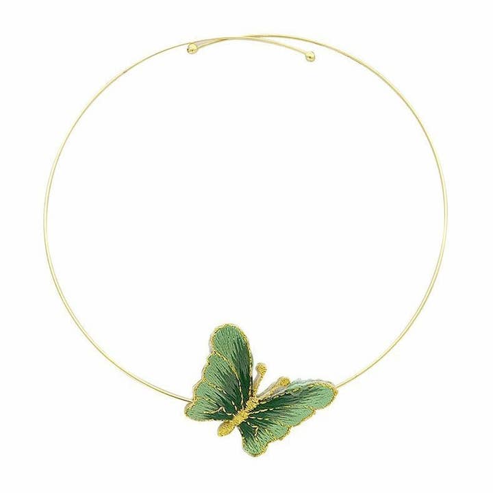Embroidered Butterfly Elegant Simple Choker DP25A773 for wholesale on Faire