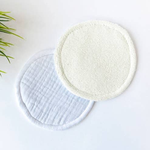Organic Nursing Pads, Soft muslin and absorbent bamboo White for wholesale by Bloom Pads
