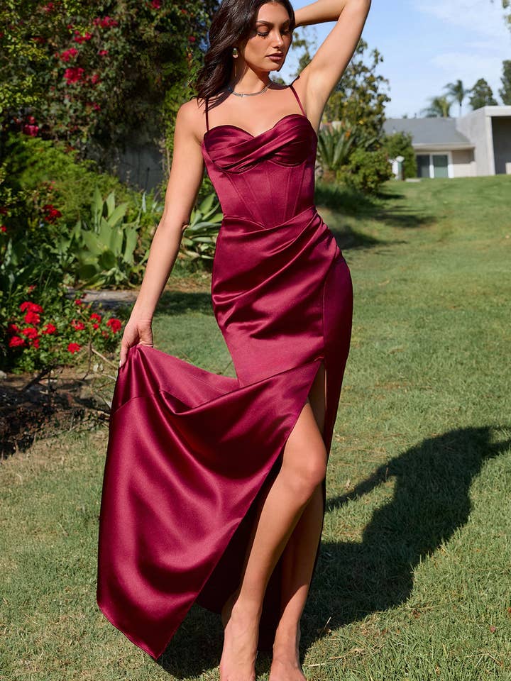 Vestido Maxi de Satén Diana para venta al por mayor de Amoris