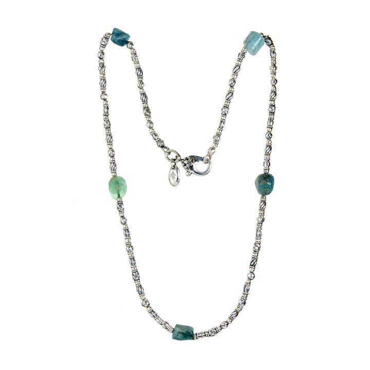 Silverhalsband fem stenar med rör för wholesale av ElfCraft