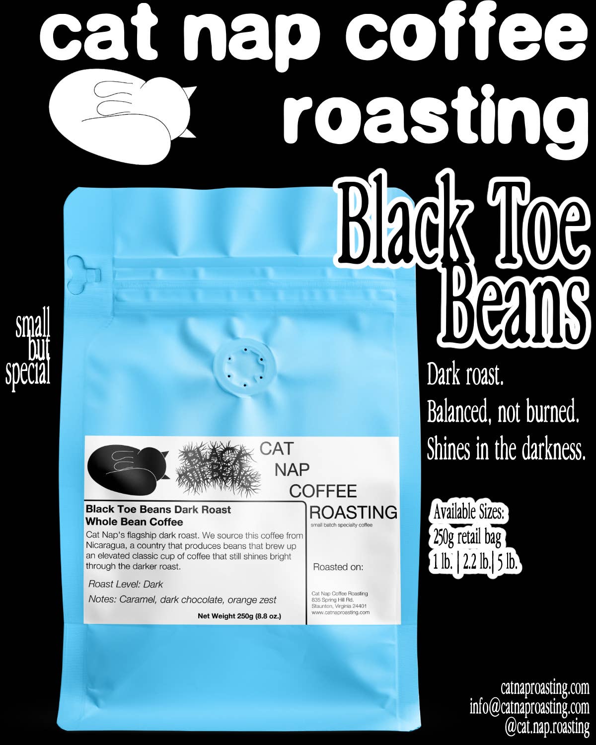 Cat Nap Coffee Roasting - Wholesale Coffee Beans - Black Toe Beans | Dark Roast Coffee1