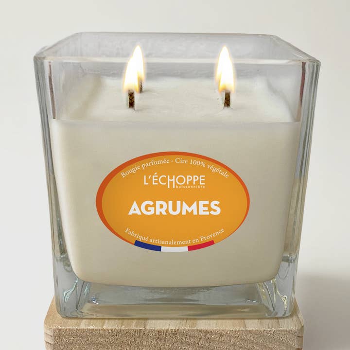 L'Échoppe Buissonnière - Wholesale Jar/Filled Candle - Citrus - Scented Candle 400g0