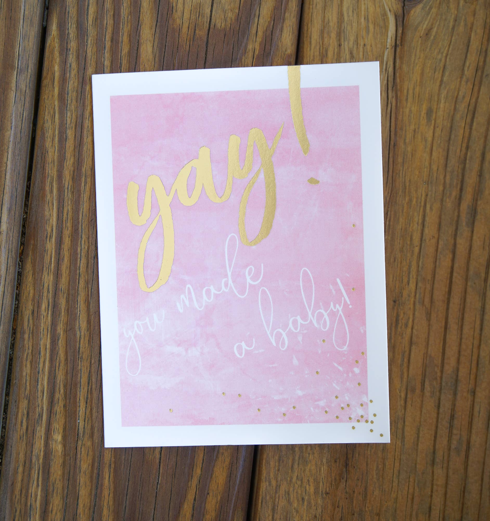 From Me To You - Wholesale Baby Card - Baby Pink Watercolor. Baby Card2